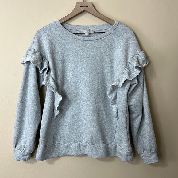 loft ruffle sweatshirt - Picture 2 of 7
